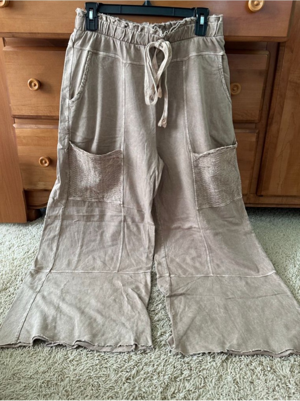 JHER MINERAL WASHED WIDE LEG PANTS